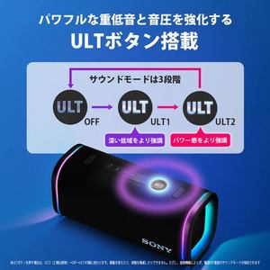 ソニー SRS-ULT50 B ワイヤレスポータブルスピーカー Bluetooth対応 IP67防水防塵 ブラック