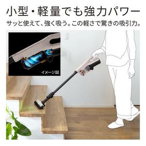 日立 PV-BL3P サイクロン式 コードレススティッククリーナー ラクかるスティック ごみくっきりライト搭載 ベージュ