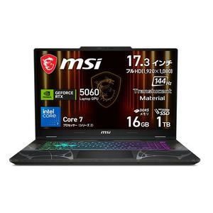 MSI ノートPC Cyborg 17 B2RW FKG-6665JP[17.3型 | フルHD | Core 7 | 16GB | 1TB | Windows 11 | オデッセイグレイ & スケルトン]