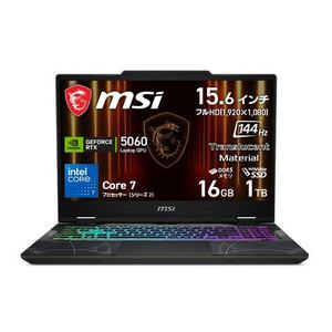MSI ノートPC Cyborg 15 B2RW FKG-7851JP[15.6型 | フルHD | Core 7 | 16GB | 1TB | Windows 11 Home | オデッセイグレイ & スケルトン]