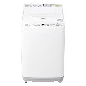 シャープ 縦型洗濯機 洗濯6.5kg 乾燥3.5kg 穴なし槽 ガンコつけおきコース ES-TX6K-W ホワイト系