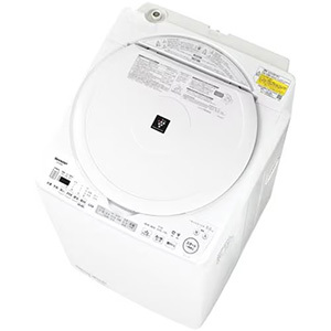 シャープ ES-TX8K-W 縦型洗濯乾燥機 (洗濯8.0kg・乾燥4.5kg)  ★在庫一掃品★
