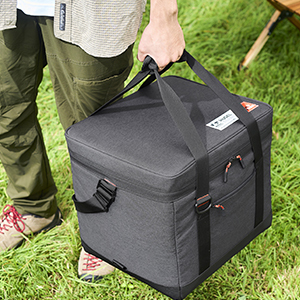 [アイリスオーヤマ]  HUGEL エアロゲルソフトクーラーボックス チャコールグレー