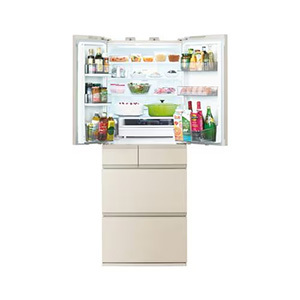 【無料長期保証1+5年付き】  東芝 冷蔵庫 535L 観音開き 6ドア 幅68.5cm 3段冷凍室 上質冷凍＋ ブースト解凍 使い切り野菜BOX GR-A590WF(UC) ベージュ系