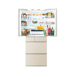【無料長期保証1+5年付き】  東芝 冷蔵庫 535L 観音開き 6ドア 幅68.5cm 3段冷凍室 上質冷凍＋ ブースト解凍 使い切り野菜BOX GR-A540WF(UC) ベージュ系