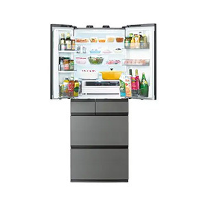 【無料長期保証1+5年付き】  東芝 冷蔵庫 535L 観音開き 6ドア 幅68.5cm 3段冷凍室 上質冷凍＋ ブースト解凍 使い切り野菜BOX GR-A540WF(ZH) グレー系