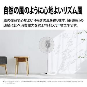 シャープ PJU3AS プラズマクラスター扇風機 7枚羽根 リズム風 8段階風量切替 おやすみモード搭載 高さ調整可能 リモコン付 ホワイト