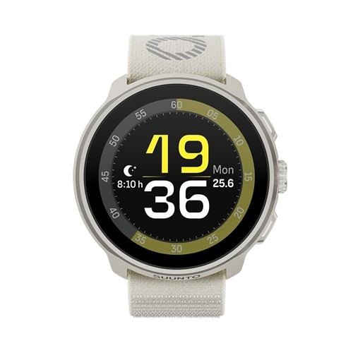 SUUNTO SS051110000 ウェアラブルウォッチ 46mmテキスタイルストラップ AMOLEDディスプレイ フロストグレー