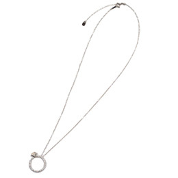 プラチナリングモチーフダイヤペンダントネックレス (計0.30ct)