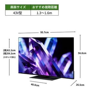 REGZA 43Z890S 43V型 量子ドット 4K Mini LED液晶テレビ タイムシフトマシン搭載 重低音立体音響システムZ 4K衛星放送 地上デジ BS・110度CSデジタルチューナー内蔵