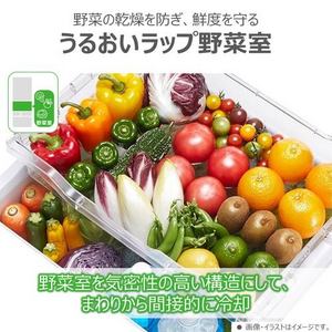 東芝 冷蔵庫 411L 右開き 5ドア 幅60cm 野菜室がまんなか 一気冷凍 節電モード GR-A41GXH(EW) ホワイト系
