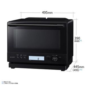 シャープ RE-WF306-B 過熱水蒸気オーブンレンジ 熱風コンベクション機能搭載 フラット庫内 30L ブラック(宅配商品)