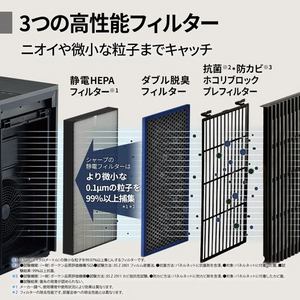 シャープ FP-U120 空気清浄機 プラズマクラスター25000搭載 静電HEPAフィルター搭載 23畳対応 H