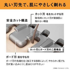 パナソニック ER-GK8A-K ラムダッシュ ボディトリマー 丸い刃先で肌にやさしい 安全カット構造採用 防水 水洗い可 海外対応 ブラック