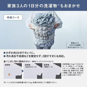 パナソニック 全自動洗濯機 洗濯:10kg 幅59.2cm ダウンジャケットコース スゴ落ち泡洗浄 ビッグサークル投入口 NA-FA10H6-W ホワイト系