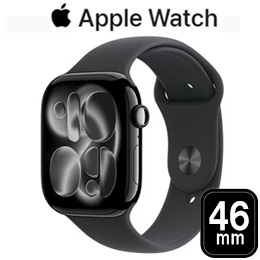 [Apple] アップル Apple Watch Series 11 GPSモデル 46mm MEUW4J/A [ジェットブラック・ブラックスポーツバンド S/M]☆