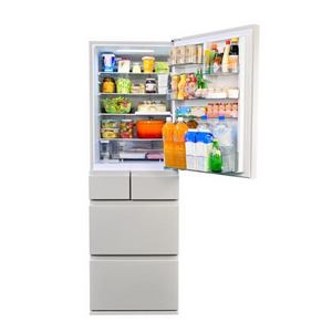 REFAGE 冷蔵庫 450L 右開き 5ドア 幅60cm 下段冷凍室急速冷凍 セレクトチルド うるおい野菜室 YRZF45P ベージュ