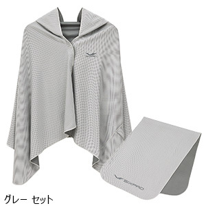 [MTG] SIXPAD 冷感フードポンチョ & 冷感タオル セット