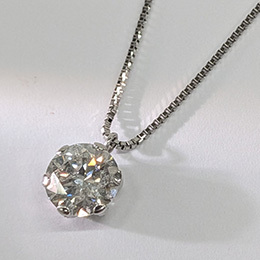 [KIKUYA] プラチナ ダイヤスタッドペンダントネックレス(1.0ct)