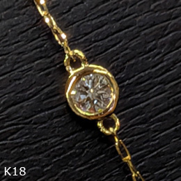 [KIKUYA] ダイヤステーションネックレス(計1.0ct)