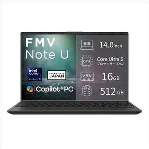富士通 ノートPC FMV Note U FMVU500L2B[14型 | WUXGA | Core Ultra 5 | 16GB | 512GB | Windows 11 | Officeオプ付 | ピクトブラック]