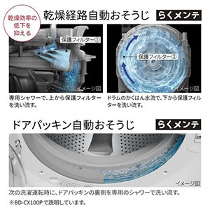【無料長期保証1+3年付き】日立 ドラム式洗濯乾燥機 左開き 洗濯8kg 乾燥4.5kg らくメンテ 風アイロン 高濃度洗浄 AIお洗濯 BD-CG80P ホワイト系