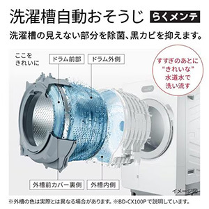 【無料長期保証1+3年付き】日立 ドラム式洗濯乾燥機 右開き 洗濯8kg 乾燥4.5kg らくメンテ 風アイロン 高濃度洗浄 AIお洗濯 BD-CG80P ホワイト系