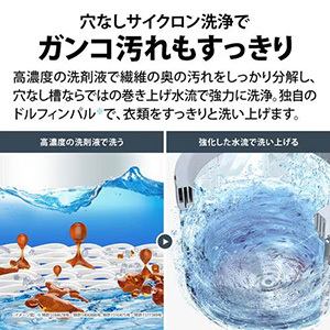 シャープ 全自動洗濯機 洗濯10kg 簡易乾燥 液体洗剤自動投入 パワフルドルフィンNEXT ESSW10L ホワイト系