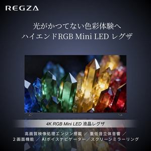 【無料長期保証1+5年付き】REGZA 65ZX3S 65V型 4K RGB Mini LED液晶テレビ 地上デジ・4K衛星放送・BS・110度CSデジタルチューナー内蔵