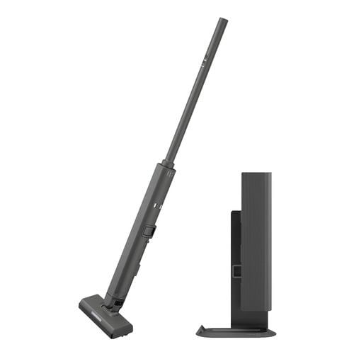 シャープ EC-CR1 コードレススティッククリーナー ステーションタイプ 薄型 パワフル吸引 極吸ヘッド 自動ごみ収集 ハンディスタイル グレー