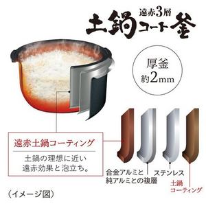 タイガー魔法瓶 JPV-M100WG 圧力IH炊飯器 遠赤3層土鍋コート釜 圧力炊き 5.5合炊き グロスホワイト