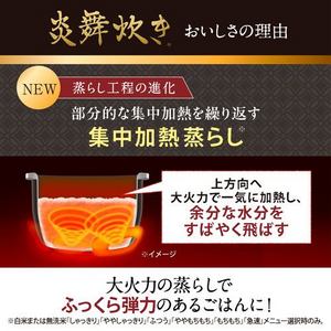 象印マホービン NW-NC10-WA 圧力IH炊飯ジャー 炎舞炊き ローテーションIH構造採用 くろがね仕込み豪炎かまど釜搭載 5.5合炊き ホワイト