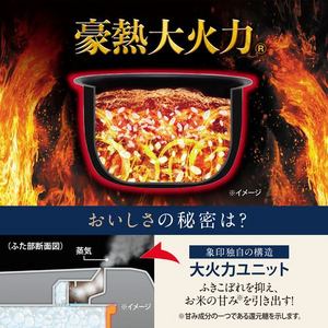 象印マホービン NW-WD10-BA 圧力IH炊飯ジャー 豪熱大火力 くろがね仕込み豪炎かまど釜 5.5合炊き ブラック
