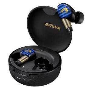 JVCケンウッド HA-FW5000T WOOD master ワイヤレスイヤホン カナル型 ノイズキャンセリング ハイブリッドWOODドライバー搭載 Bluetooth LDAC対応 インディゴブルー