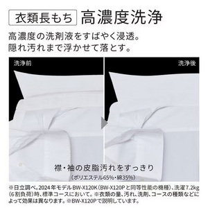 日立 全自動洗濯機 上開き 洗濯8kg 衣類長もち 高濃度洗浄 洗濯槽自動おそうじ つけおきプラス BW-V80P ホワイト系