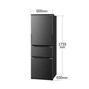 SHARP シャープ 冷蔵庫 374L どっちもドア 3ドア 幅60cm プラズマクラスター シャキット野菜室 冷凍室3段ケース SJPW37R グレー系