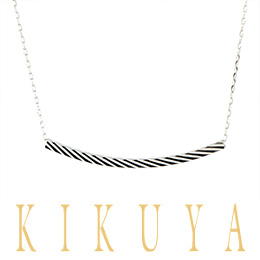 [KIKUYA] プラチナバーモチーフネックレス