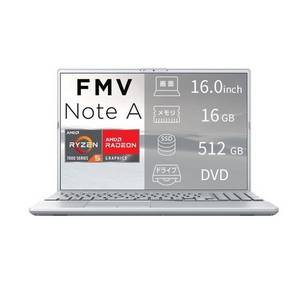 富士通 ノートPC FMV Note A FMVA53L2SA[16型 | WUXGA | Ryzen 5 | 16GB | 512GB | Windows 11 Home | Officeオプ付 | ファインシルバー]