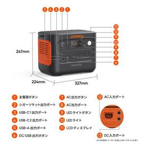 Jackery Japan JE900A Jackery ポータブル電源 900 小型軽量 定格1500W 長寿命