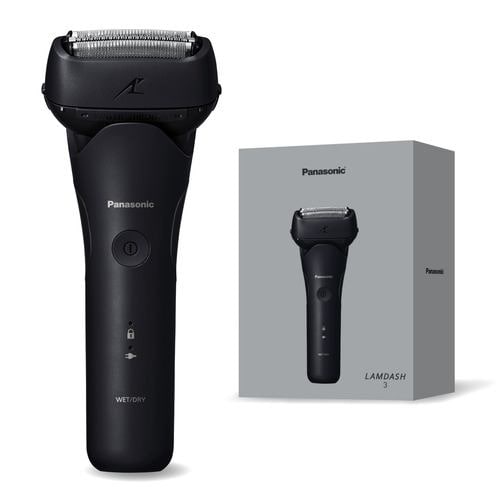 パナソニック ES-L322W-K ラムダッシュ 3枚刃 リニアモーター搭載 本体まるごと清潔水洗い 防水 密着3Dヘッド ブラック