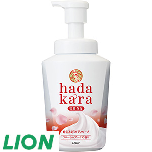 18[ライオン] hadakara泡ボディソープフローラル本体（550ml×1本）