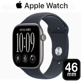 [Apple] アップル Apple Watch Series 12 GPSモデル 46mm MJEH4X/A [スペースグレイ・ネイビーブルースポーツバンド S/M]【9月18日発売最新モデル】 ☆
