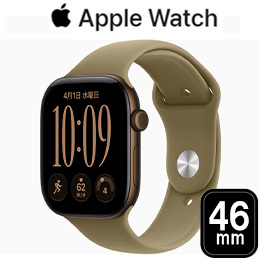 [Apple] アップル Apple Watch Series 12 GPSモデル 46mm MJEQ4X/A [ダークブロンズ・オリーブスポーツバンド S/M]【9月18日発売最新モデル】☆