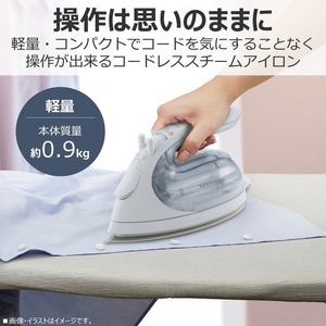 東芝 TA-FV480(L) コードレススチームアイロン ラウンド美ラクルベース 温度調節3段階 スチームサークルライン ペールブルー