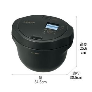 シャープ KNHW24K 水なし自動調理鍋 2段調理 らくらく冷凍ストック AIサービス クックトーク対応 2.4L ブラック 2026年モデル