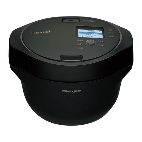 シャープ KNHW16K 水なし自動調理鍋 2段調理 らくらく冷凍ストック AIサービス クックトーク対応 1.6L ブラック 2026年モデル