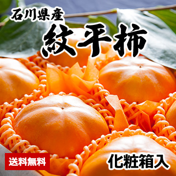 【10月下旬以降のお届け予定】[一富士][石川県産]紋平柿 約2.5kg 化粧箱入