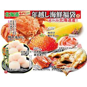 [年末お届け！]年越し海鮮福袋オール北海道産毛ガニ8点セット