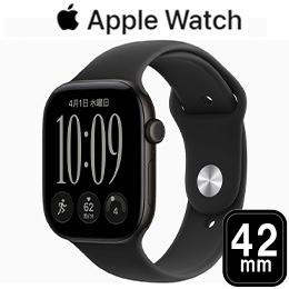 [Apple] アップル Apple Watch Series 12 GPSモデル 42mm MJEA4X/A [ブラック・ブラックスポーツバンド S/M]【9月18日発売最新モデル】 ☆