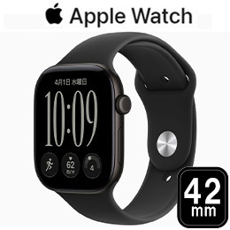 [Apple] アップル Apple Watch Series 12 GPSモデル 42mm MJEA4X/A [ブラック・ブラックスポーツバンド S/M]【9月18日発売最新モデル】 ☆